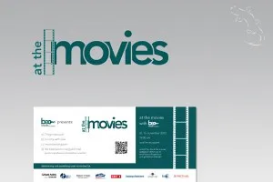 at the movies Logo und Eintrittskarte