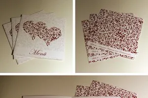 Menükarte Hochzeit